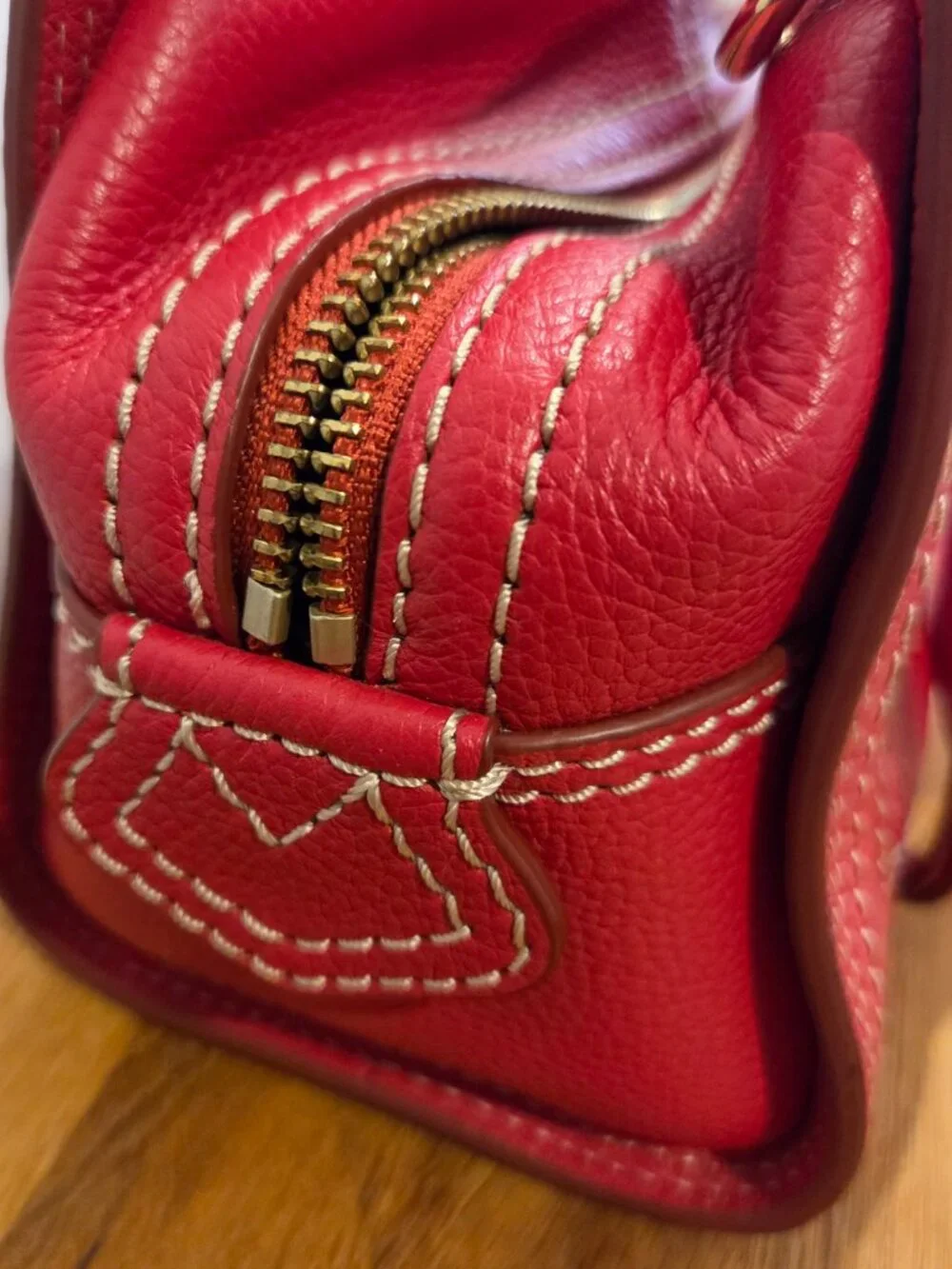 Marc Jacobs Mini Cruiser Satchel Red Leather Crossbody